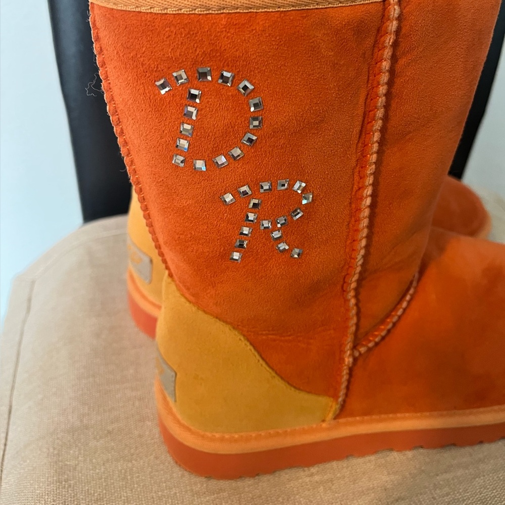 Ugg Authentic Custom-Made Orange Suede Monogram S… - image 3